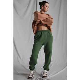 Madmext MG1235 72295 Kadın Haki Beli Lastikli Oversize Eşofman Altı