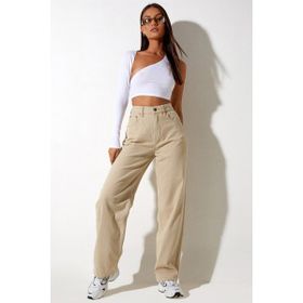 Madmext MG1247 Mad Girls Bej Palazzo Jean