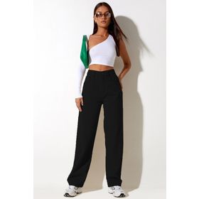 Madmext MG1247 Mad Girls Siyah Palazzo Jean