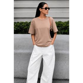Madmext MG1284 Mad Girls Camel T-shirt