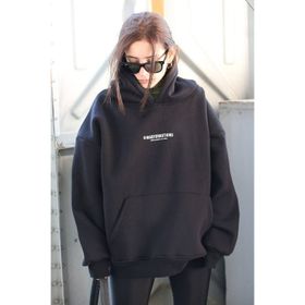 Madmext MG1287 Kadın Mad Girls Siyah Baskılı Oversize Sweatshirt