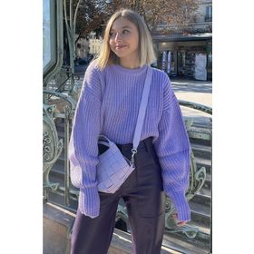 Madmext MG1304 Kadın Mad Girls Lila Kazak