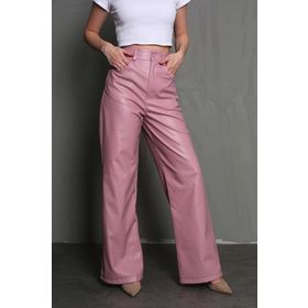 Madmext MG1316 Gül Kurusu Deri Basic Kadın Pantolon