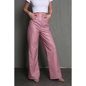Madmext MG1316 Gül Kurusu Deri Basic Kadın Pantolon