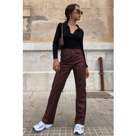 Madmext MG1316 Mad Girls Siyah Deri Pantolon