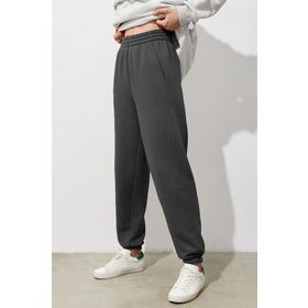 Madmext MG1353 Kadın Gri Comfort Fit Eşofman Altı