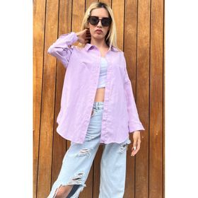 Madmext MG1369 Mad Girls Çağla Yeşili Oversize Gömlek