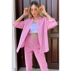 Madmext MG1369 Mad Girls Çağla Yeşili Oversize Gömlek