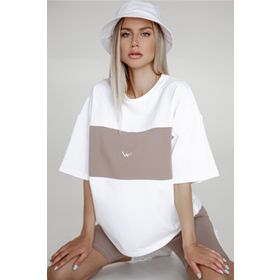 Madmext MG1421 Mad Girls Beyaz Nakışlı T-Shirt