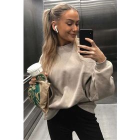 Madmext MG1559 Bisiklet Yaka Basic Sweatshirt