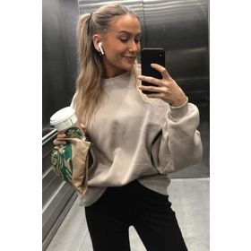 Madmext MG1559 Bisiklet Yaka Basic Sweatshirt