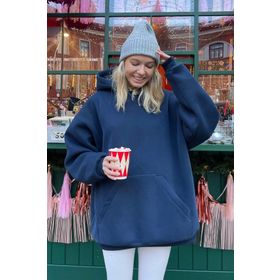 Madmext MG1566 Lacivert Kadın Sweatshirt