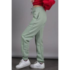 Madmext MG1568 Mint Yeşili Beli Lastikli Şardonlu Kadın Eşofman Altı