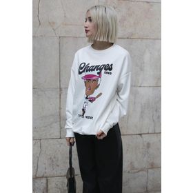 Madmext MG1578 Ekru Kadın Sweatshirt