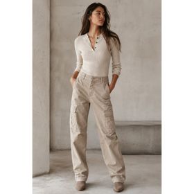 Madmext MG1602 Bej Kadın Pantolon