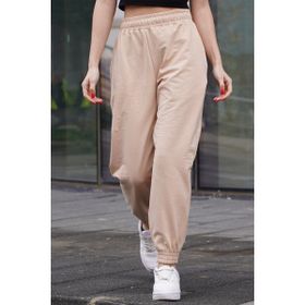 Madmext MG1635 Comfort Fit Basic Boyalı Gri Kadın Eşofman Altı