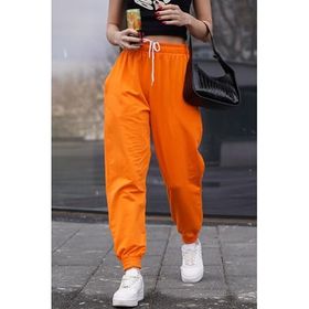 Madmext MG1635 Turuncu Comfort Fit Basic Eşofman Altı