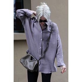 Madmext MG1660 Füme Muslin Kumaş Basic Kadın Gömlek