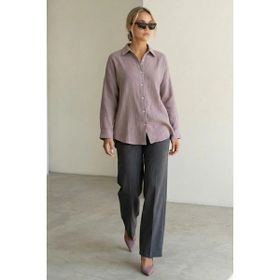 Madmext MG1660 Füme Muslin Kumaş Basic Kadın Gömlek