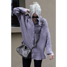 Madmext MG1660 Füme Muslin Kumaş Basic Kadın Gömlek