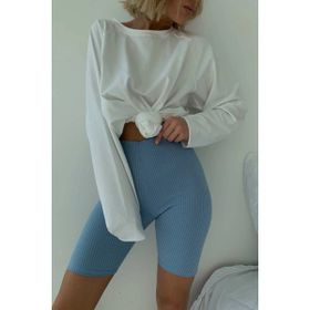 Madmext MG1676 Beyaz Basic Bisiklet Yaka Kadın Sweatshirt