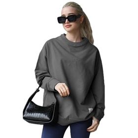 Madmext MG1686 Füme Basic Oversize Kadın Sweatshirt