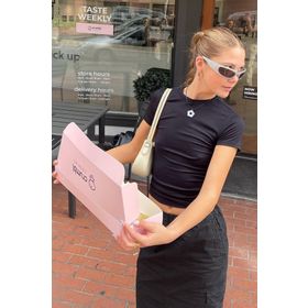 Madmext MG1725 Siyah Bisiklet Yaka Basic Kadın T-shirt