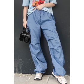 Madmext MG1726 Mavi Paraşüt Jogger Kadın Pantolon