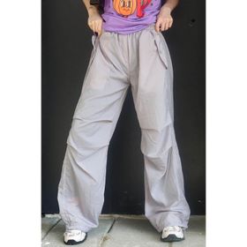 Madmext MG1726 Paraşüt Jogger Gri Kadın Pantolon