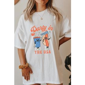 Madmext MG1777 Beyaz Baskılı Bisiklet Yaka Kadın T-shirt