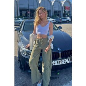Madmext MG1882 Yeşil Kadın Pantolon