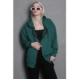 Madmext MG1900 Koyu Yeşil Kadın Sweatshirt