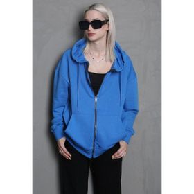 Madmext MG1900 Mavi Kadın Sweatshirt