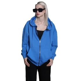 Madmext MG1900 Mavi Kadın Sweatshirt