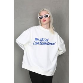 Madmext MG1901 Ekru Kadın Sweatshirt