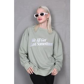 Madmext MG1901 Mint Yeşili Kadın Sweatshirt