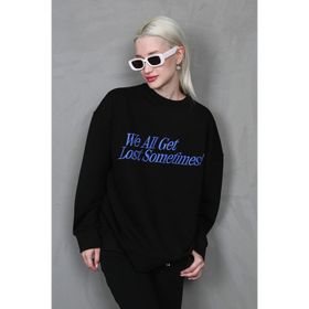 Madmext MG1901 Siyah Kadın Sweatshirt