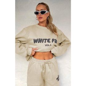 Madmext MG1904 Bej Kadın Sweatshirt