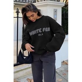 Madmext MG1904 Siyah Kadın Sweatshirt