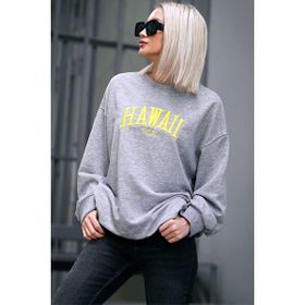 Madmext MG1922 Gri Kadın Sweatshirt