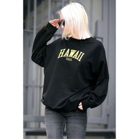 Madmext MG1922 Siyah Kadın Sweatshirt