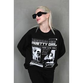 Madmext MG1923 Siyah Kadın Sweatshirt
