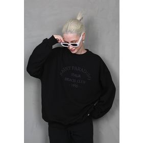 Madmext MG1924 Siyah Kadın Sweatshirt