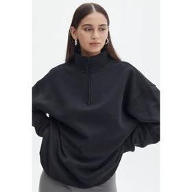 Madmext MG1933 Siyah Kadın Sweatshirt