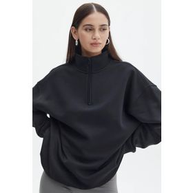 Madmext MG1933 Siyah Kadın Sweatshirt