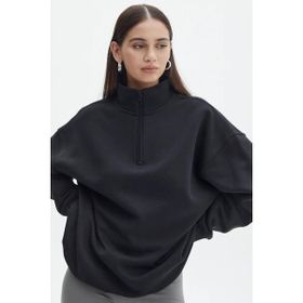 Madmext MG1933 Siyah Kadın Sweatshirt