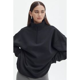 Madmext MG1933 Siyah Kadın Sweatshirt