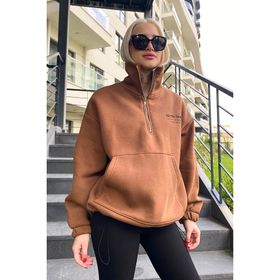 Madmext MG1935 Kahverengi Kadın Sweatshirt