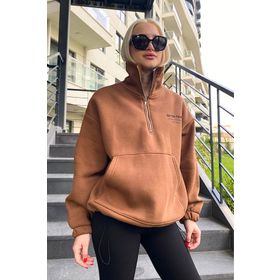 Madmext MG1935 Kahverengi Kadın Sweatshirt
