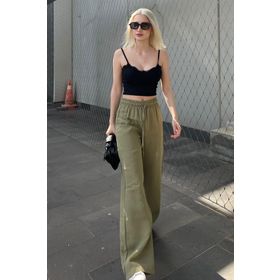 Madmext MG1980 Yeşil Kadın Pantolon